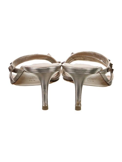 Valentino Rockstud Accents Leather Slides