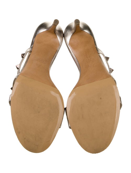 Valentino Rockstud Accents Leather Slides