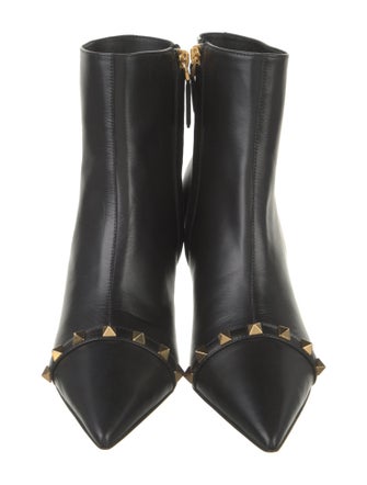 Valentino Rockstud Accents Leather Boots