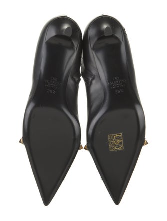 Valentino Rockstud Accents Leather Boots