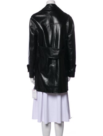 Valentino Leather Peacoat