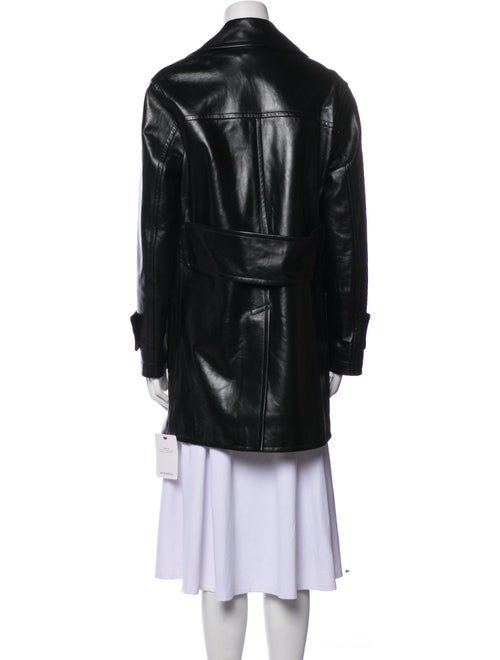 Valentino Leather Peacoat