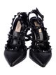 Valentino Rockstud Accents Leather T-Strap Pumps
