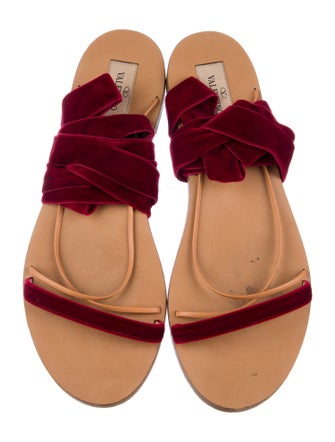 Valentino Velvet Gladiator Sandals