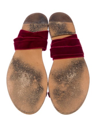 Valentino Velvet Gladiator Sandals