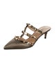 Valentino Rockstud Accents Leather Mules