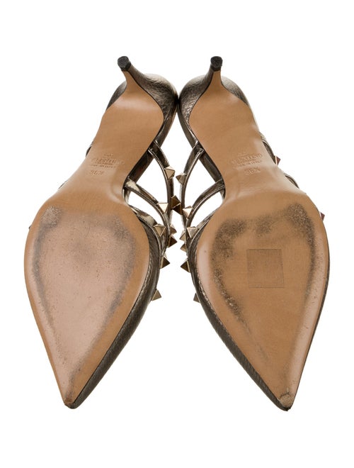 Valentino Rockstud Accents Leather Mules