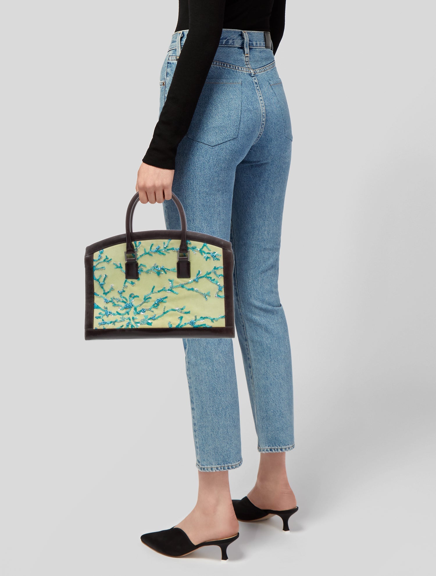 Valentino Suede Top Handle Bag Vintage