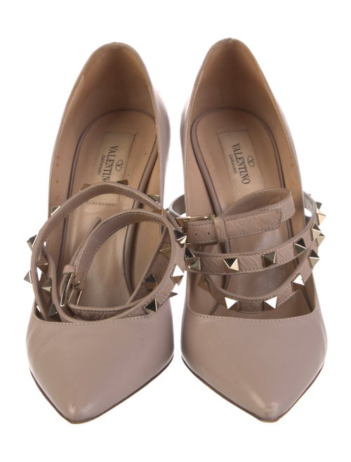 Valentino Rockstud Accents Leather Pumps