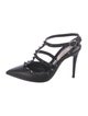 Valentino Rockstud Accents Leather Slingback Pumps