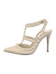 Valentino Rockstud Accents Leather T-Strap Pumps