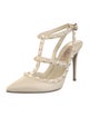 Valentino Rockstud Accents Leather T-Strap Pumps