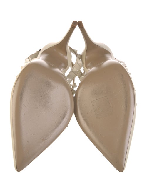 Valentino Rockstud Accents Leather T-Strap Pumps