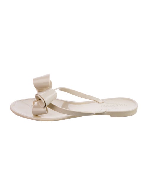 Valentino Rubber Bow Accents Slides