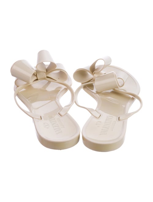 Valentino Rubber Bow Accents Slides