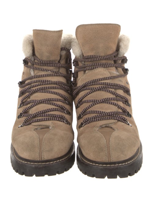 Valentino Rockstud Accents Suede Combat Boots