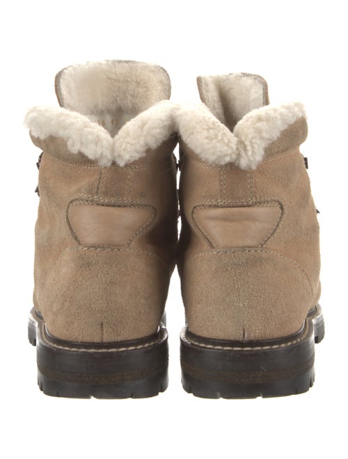 Valentino Rockstud Accents Suede Combat Boots