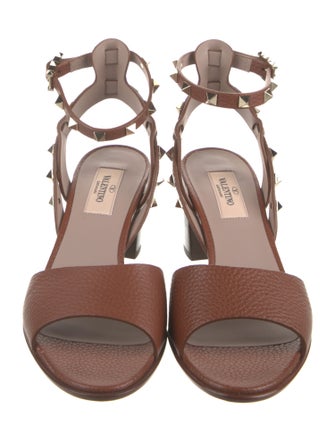 Valentino Rockstud Accents Leather Sandals