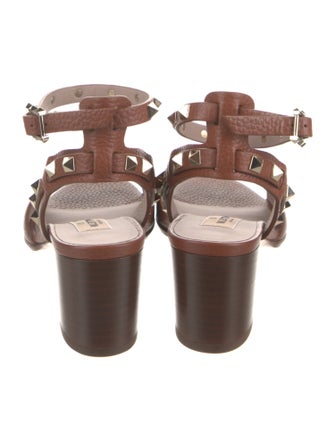 Valentino Rockstud Accents Leather Sandals