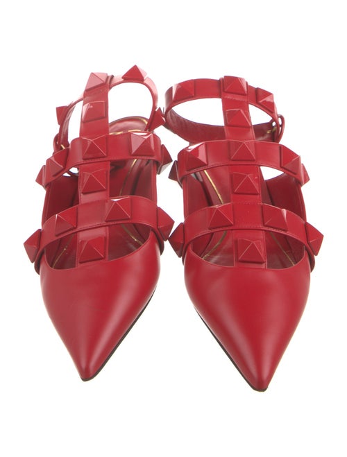 Valentino Rockstud Accents Leather Flats