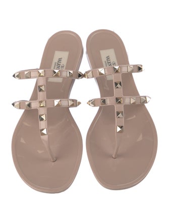 Valentino Rockstud Accents PVC Slides