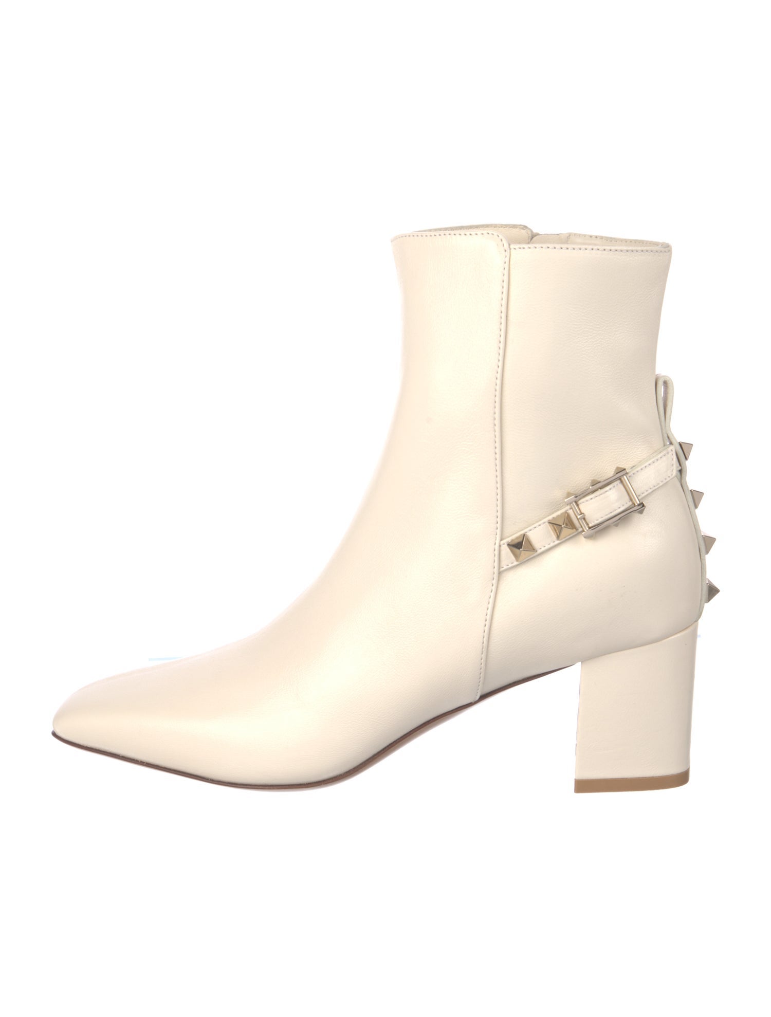 Valentino Rockstud Accents Leather Boots