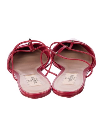 Valentino Rockstud Accents Leather Mules