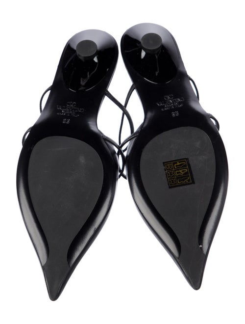 Valentino Rockstud Accents Leather Mules