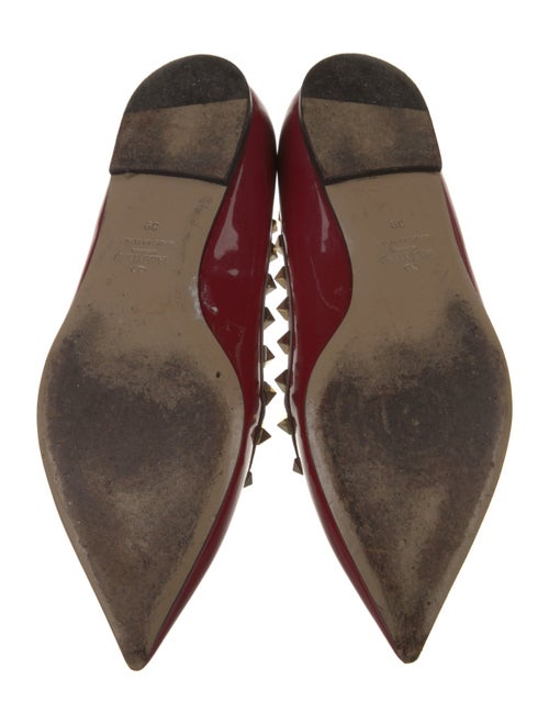 Valentino Rockstud Accents Patent Leather Ballet Flats