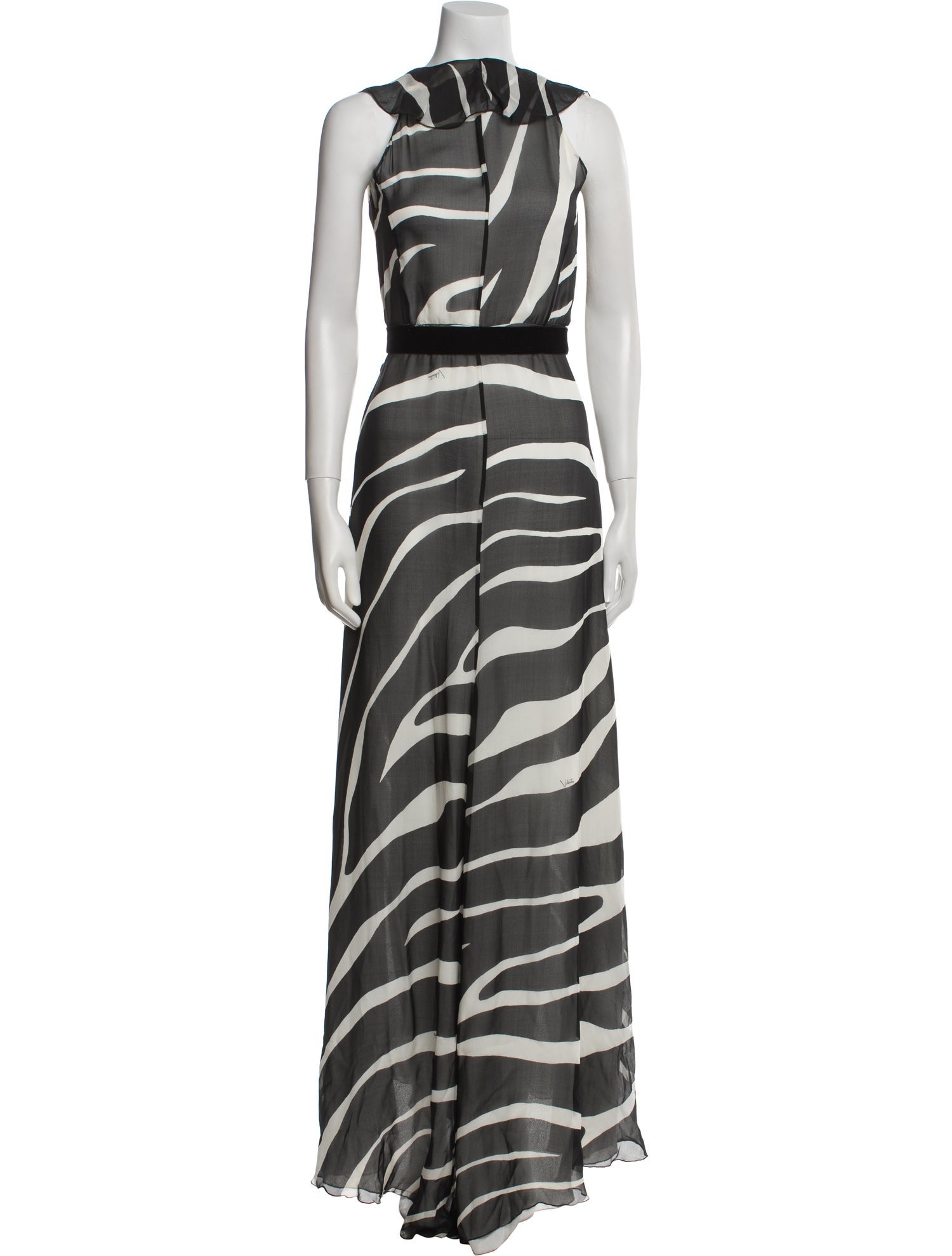 Valentino Animal Print Long Dress
