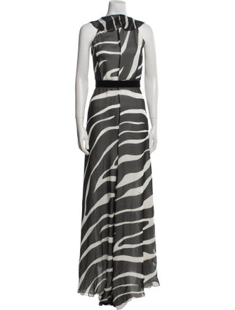 Valentino Animal Print Long Dress
