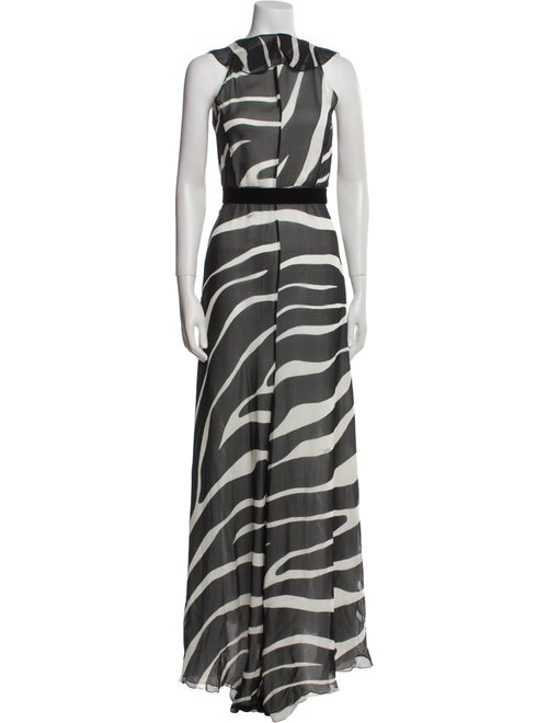 Valentino Animal Print Long Dress
