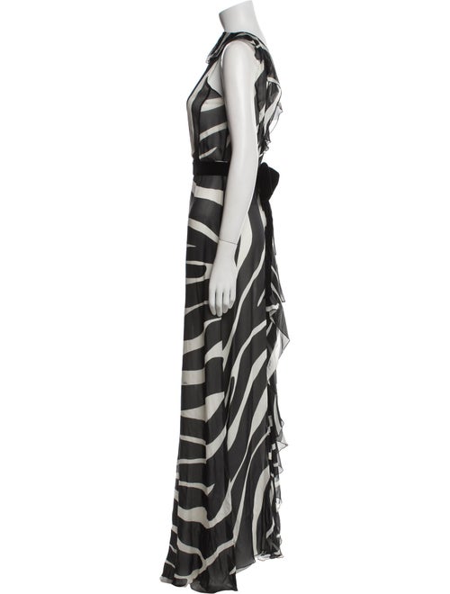 Valentino Animal Print Long Dress