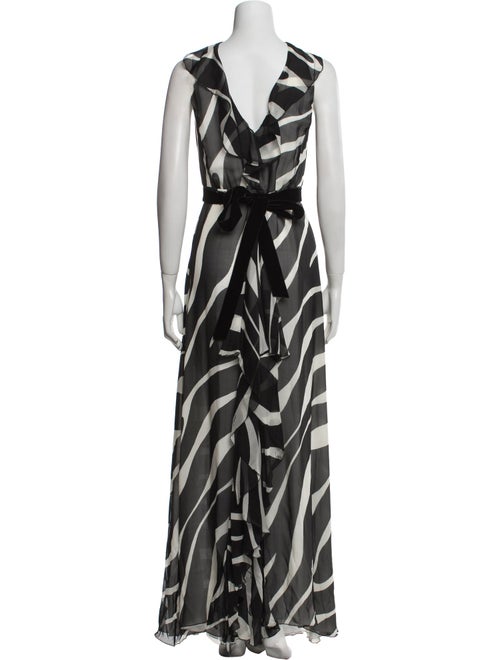 Valentino Animal Print Long Dress