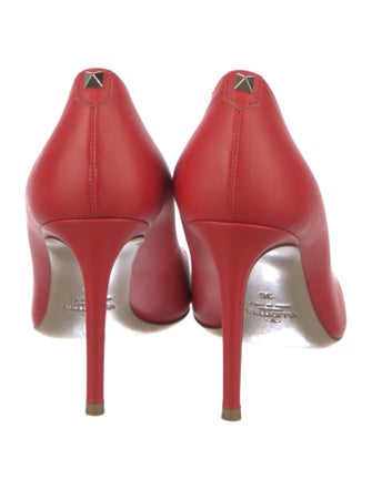 Valentino Rockstud Accents Leather Pumps