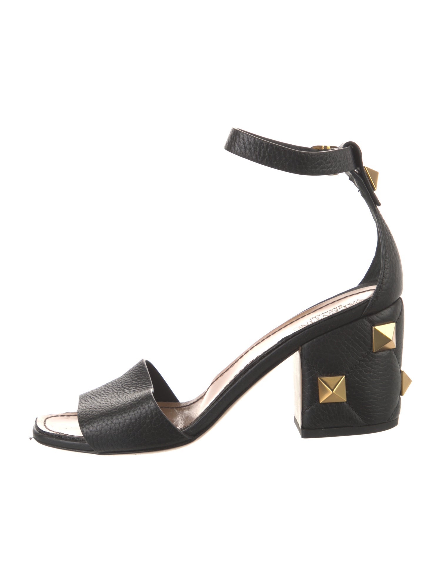 Valentino Rockstud Accents Leather Sandals