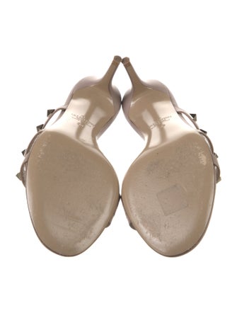 Valentino Rockstud Accents Leather Slides