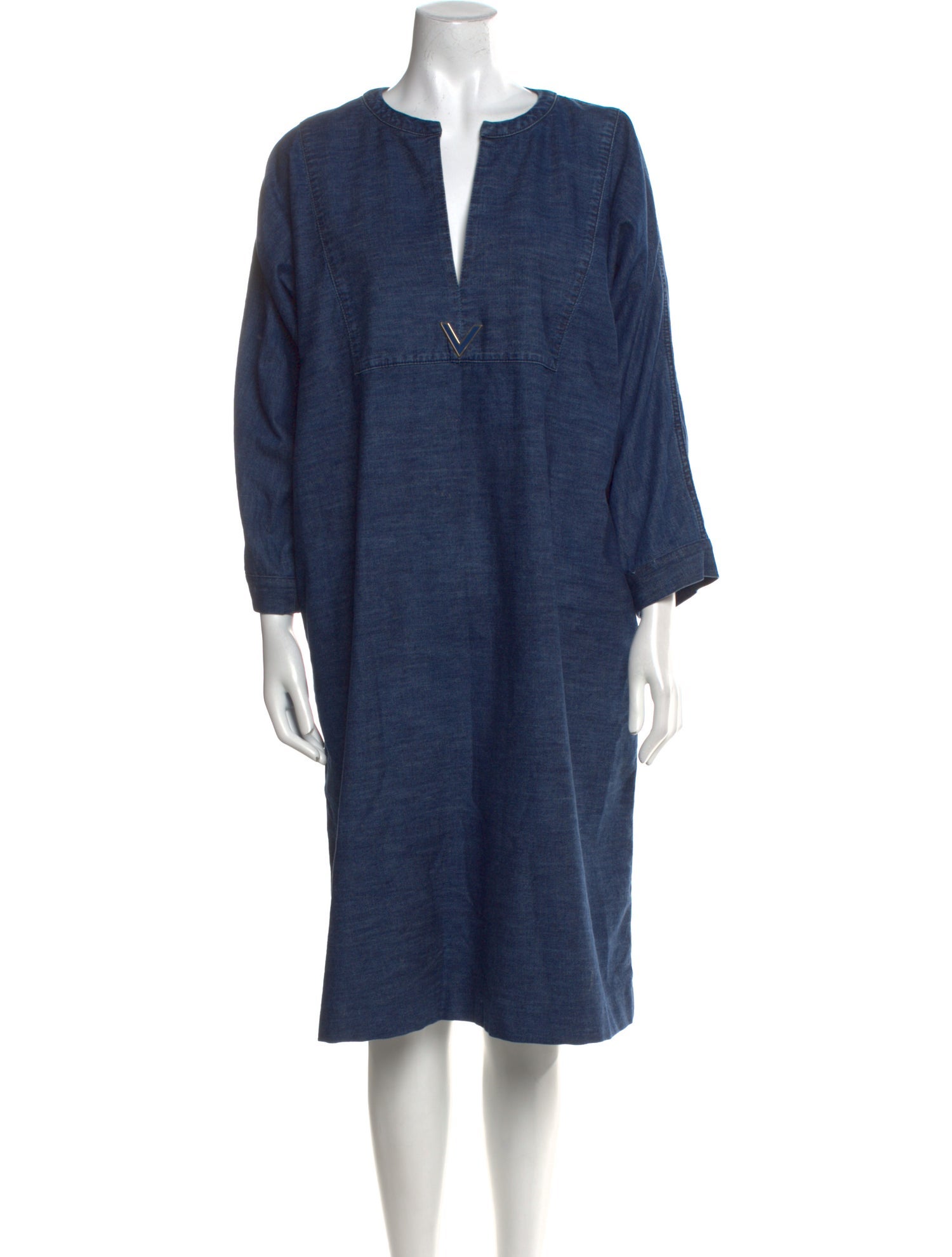 Valentino V-Neck Midi Length Dress