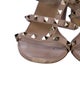 Valentino Rockstud Accents Leather T-Strap Sandals