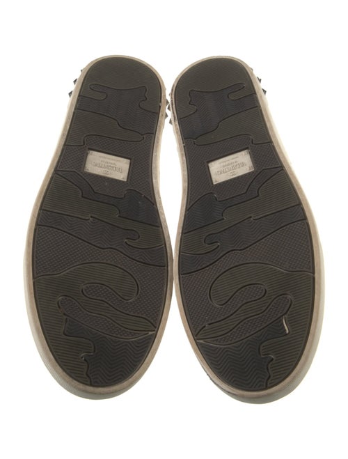 Valentino Rockstud Accents Leather Sneakers