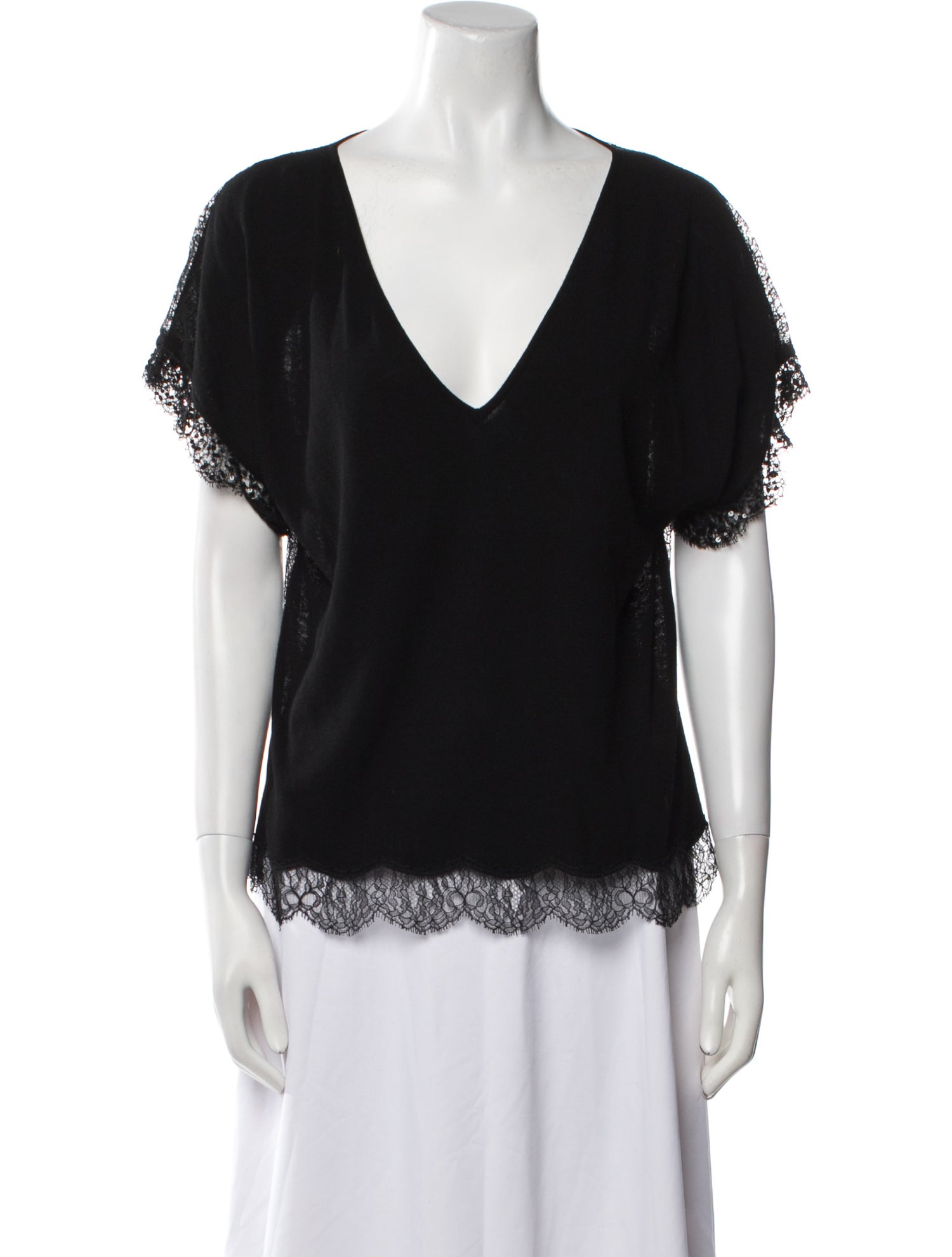 Valentino V-Neck Short Sleeve Blouse