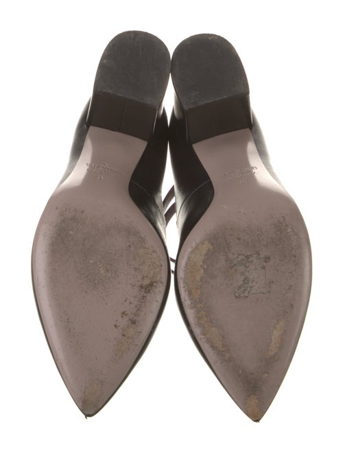 Valentino Leather Chain-Link Accents Pumps