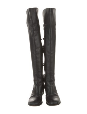 Valentino Leather Bow Accents Boots