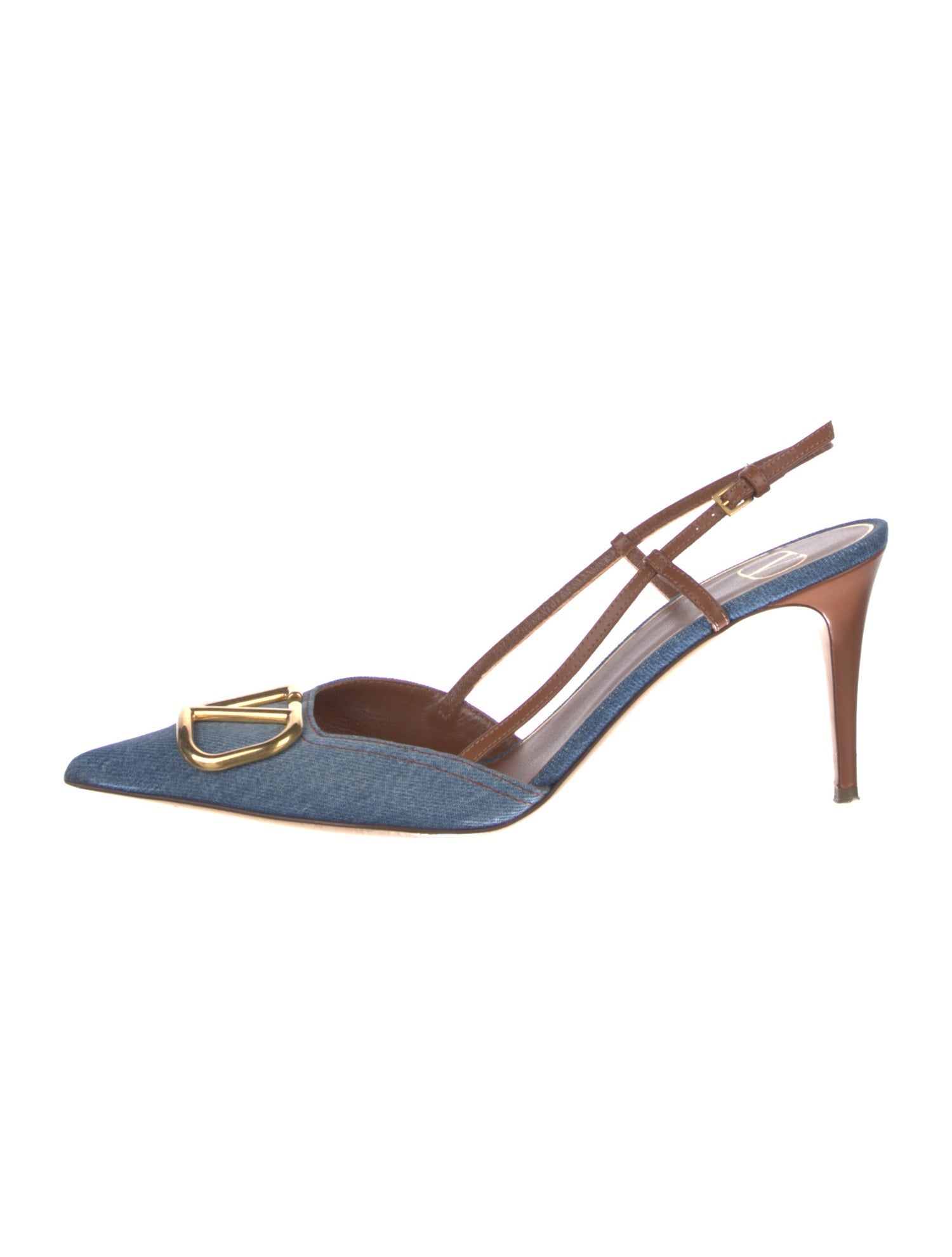 Valentino Denim Slingback Pumps