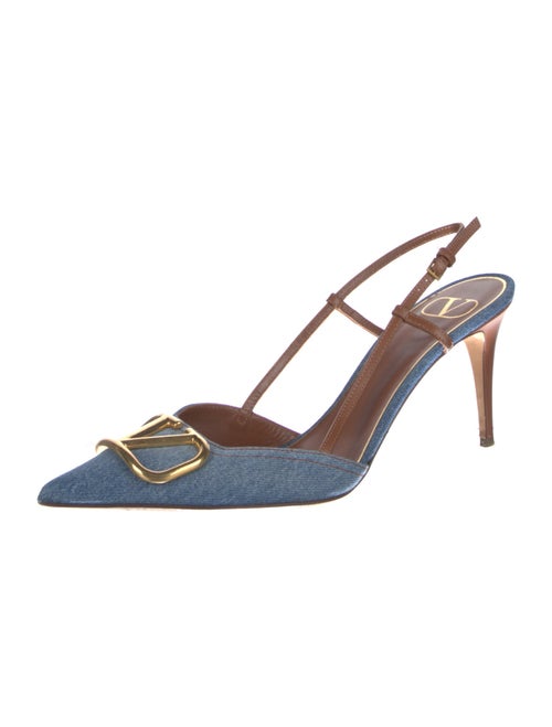Valentino Denim Slingback Pumps