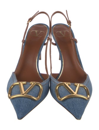Valentino Denim Slingback Pumps