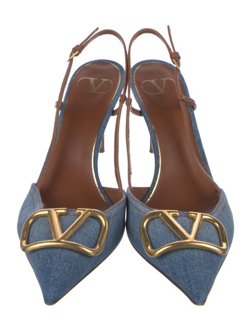 Valentino Denim Slingback Pumps