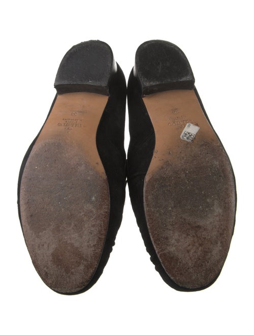 Valentino Rockstud Accents Suede Loafers