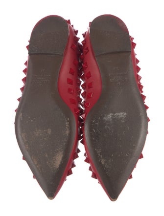 Valentino Rockstud Accents Leather Flats