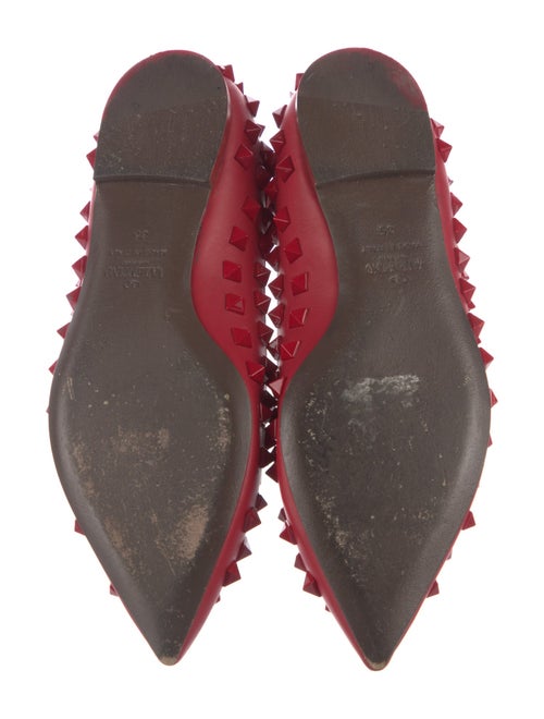 Valentino Rockstud Accents Leather Flats